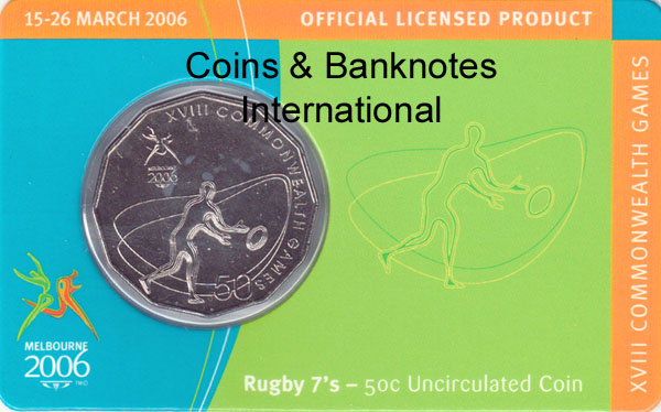 2006 Australia 50 Cents (CWG Rugby 7's) K000267